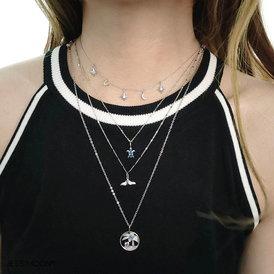 Multi-layer Necklaces + Earrings + Bracelet