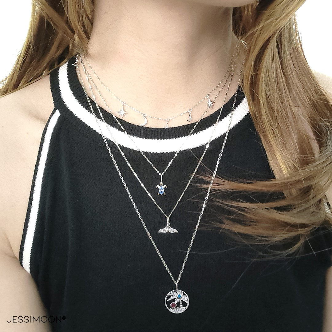 Multi-layer Necklaces + Earrings + Bracelet