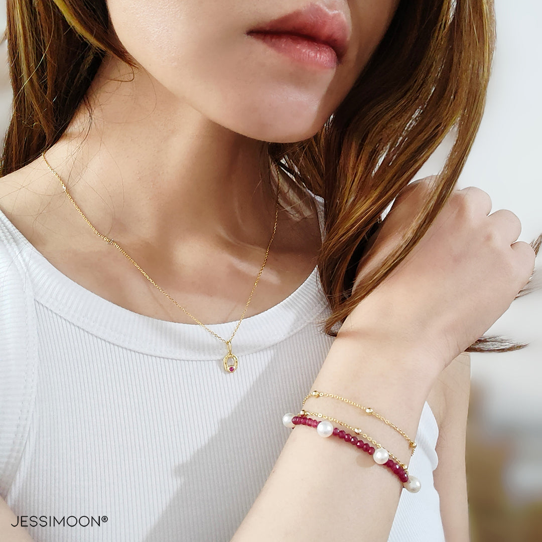 Charm Necklaces + Stacking Bracelet + Earrings