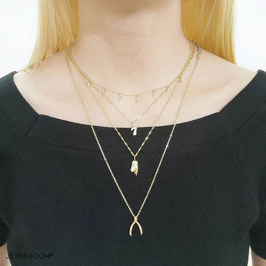 Multi-layer Necklaces + Earrings