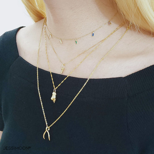 Multi-layer Necklaces + Earrings