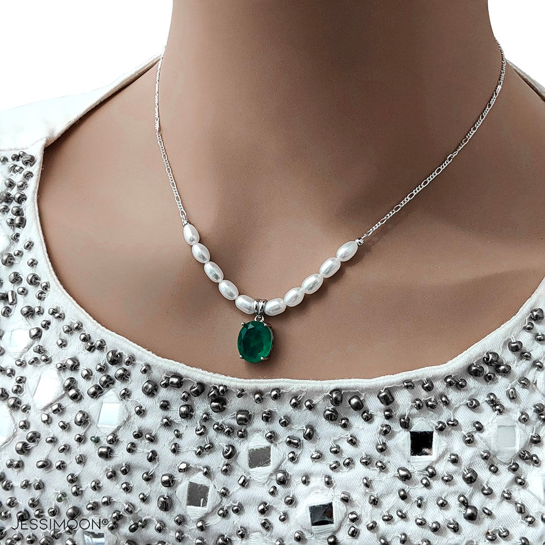 10*12mm Oval Gemstone Minimalist Pendant Multiway Necklace⇄Bracelet