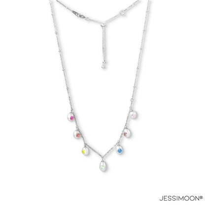 Rainbow Sapphires and Pearls Multiway Tassel Necklace⇄Bracelet