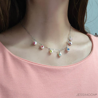 Rainbow Sapphires and Pearls Multiway Tassel Necklace⇄Bracelet