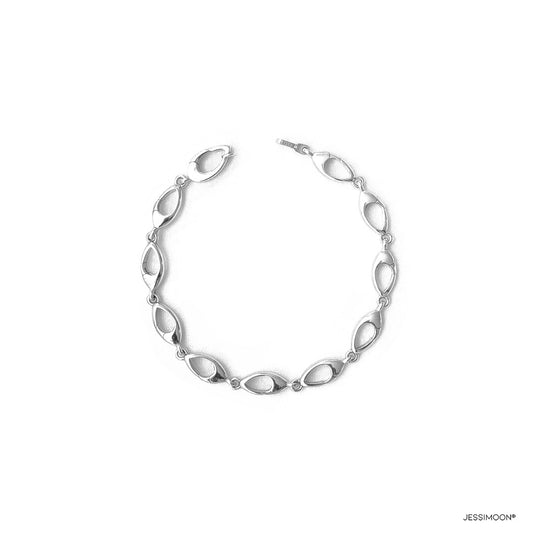 EYES Clasps Bracelet for Charms, Platinum Color