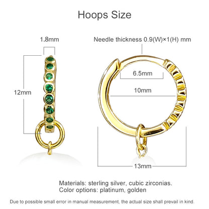 Dopamine Emerald Color Crystal, Sapphire & Baroque Pearl Hoops