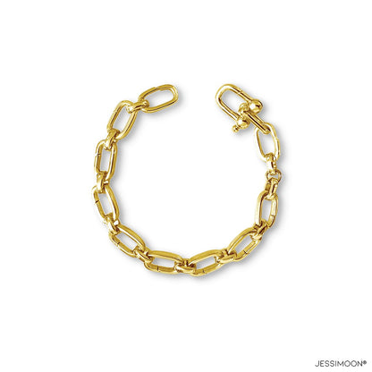 Brass Clasps Bracelet for Charms, Golden Color