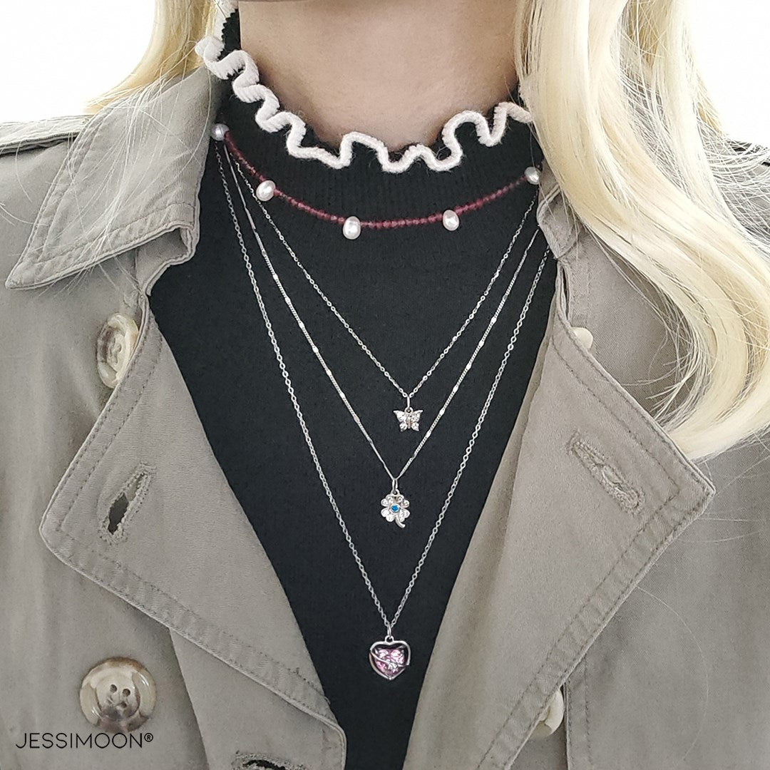 Multi-layer Necklaces + Earrings + Bracelet