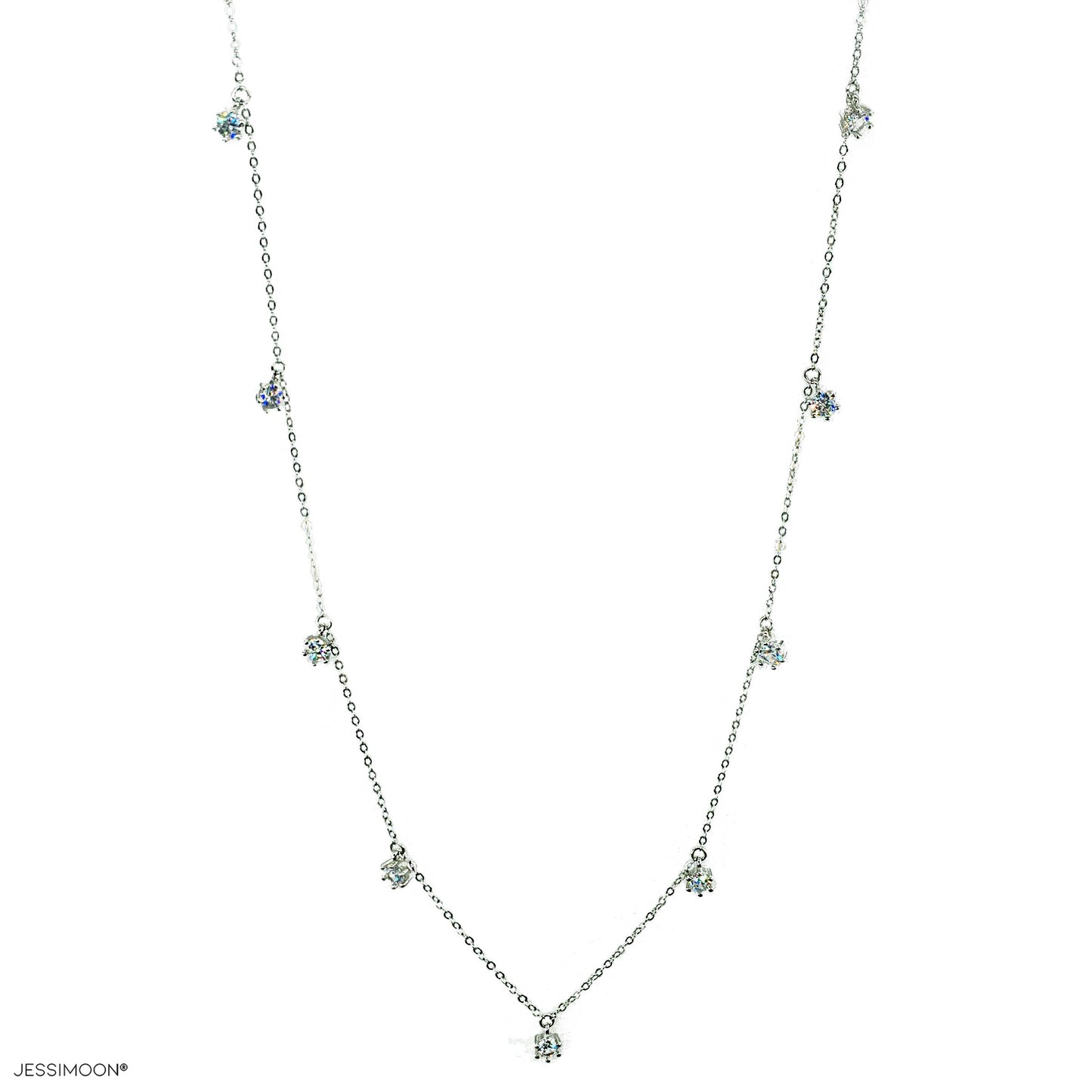 Prong Setting Clear CZ Choker