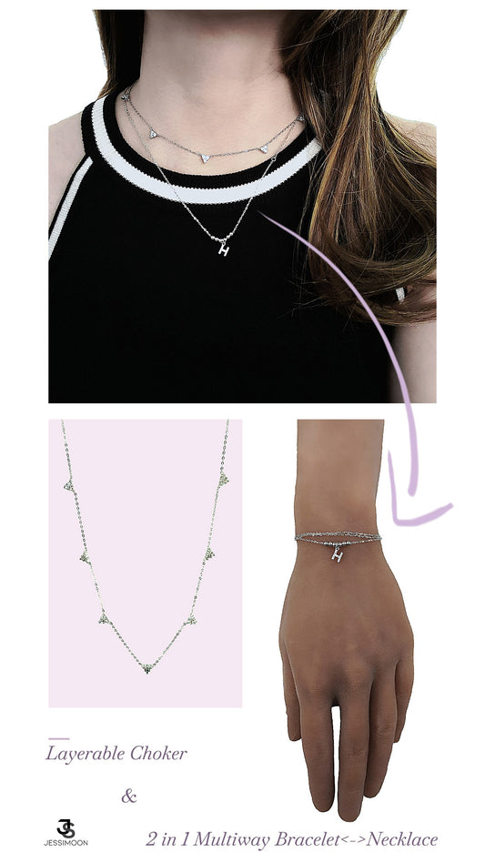 Layered Necklace + Stacking Bracelet