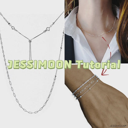 Initial CZ Pendant Multiway Necklace⇄Bracelet