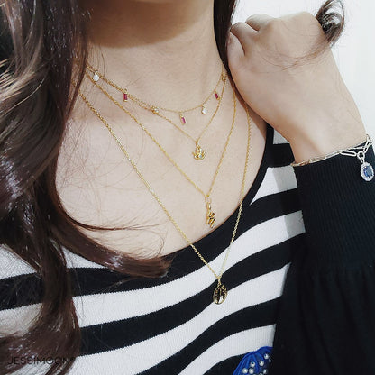 Multi-layer Necklaces + Earrings