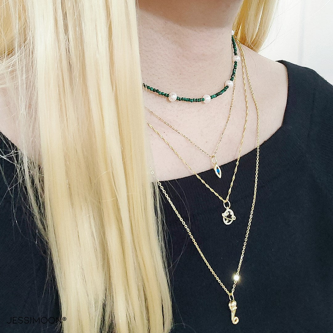 Multi-layer Necklaces + Earrings