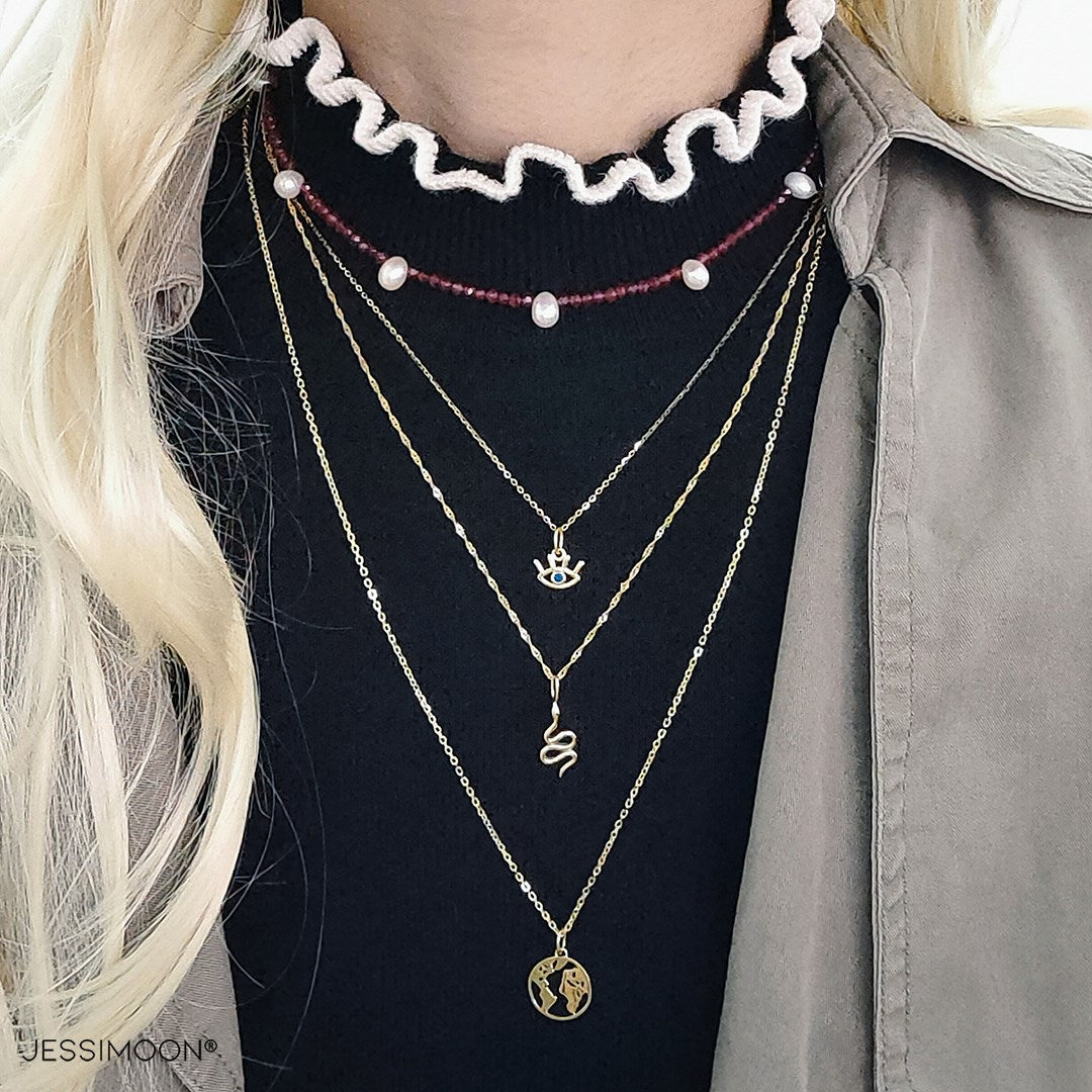 Multi-layer Necklaces + Earrings