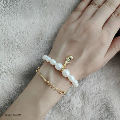 Earrings + Necklace + Stacking Bracelet