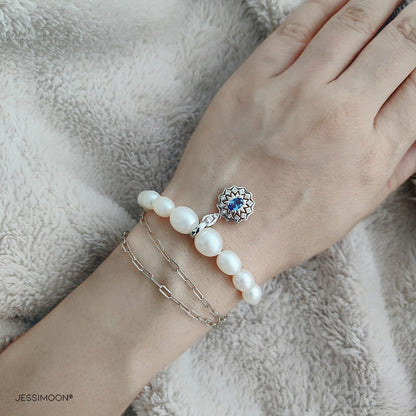 Earrings + Necklace + Stacking Bracelet