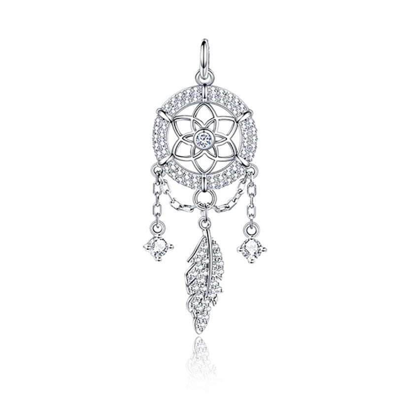 Dream Catcher Charm Micro Paved with CZ, Large