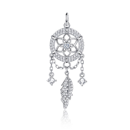 Dream Catcher Charm Micro Paved with CZ, Large