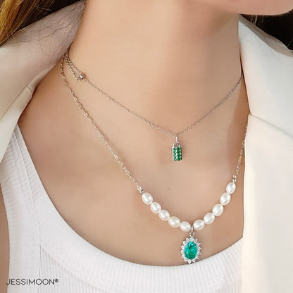 Layered Necklaces + Stacking Bracelet + Earrings