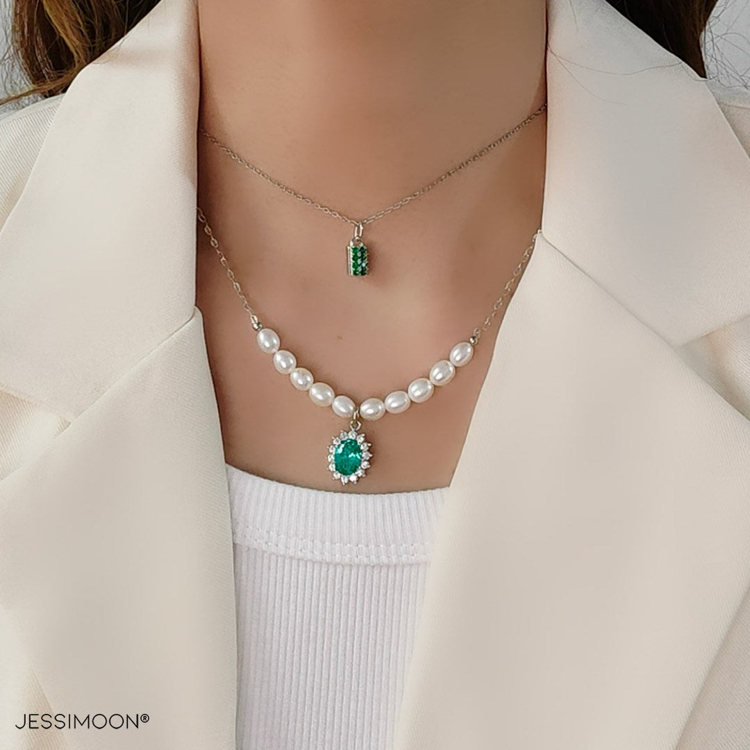 Layered Necklaces + Stacking Bracelet + Earrings