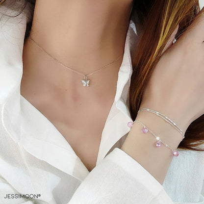 Layered Necklaces + Stacking Bracelet + Earrings