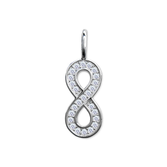 Infinity Charm with CZ, Large