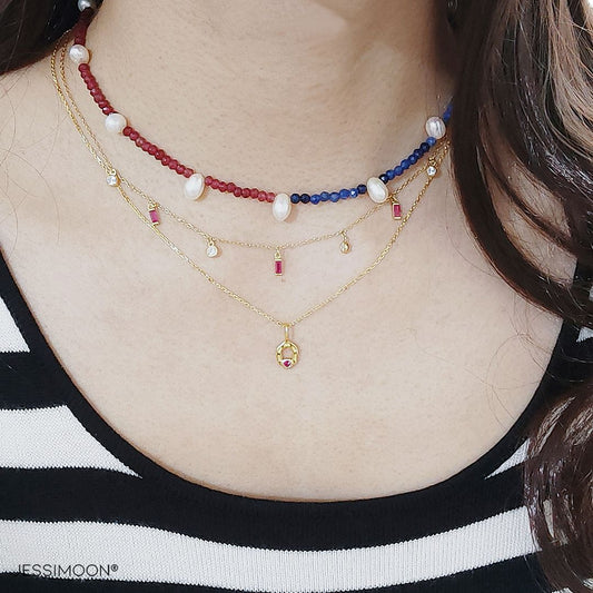 Layered Necklaces + Earrings