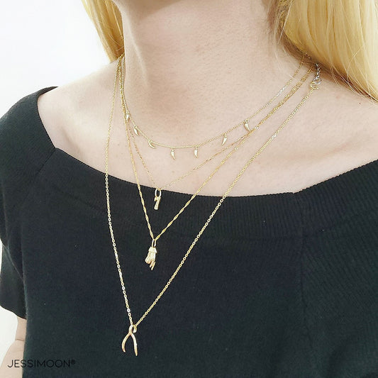 Multi-layer Necklaces + Earrings
