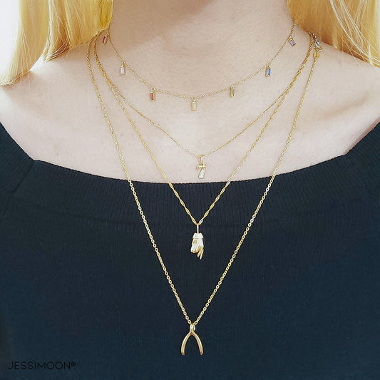 Multi-layer Necklaces + Earrings