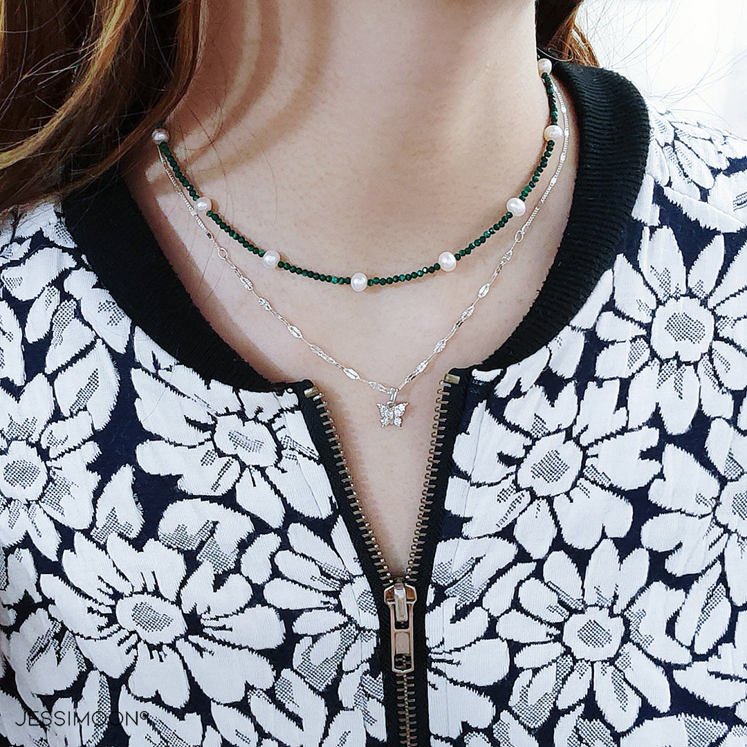 Layered Necklaces + Stacking Bracelet + Earrings