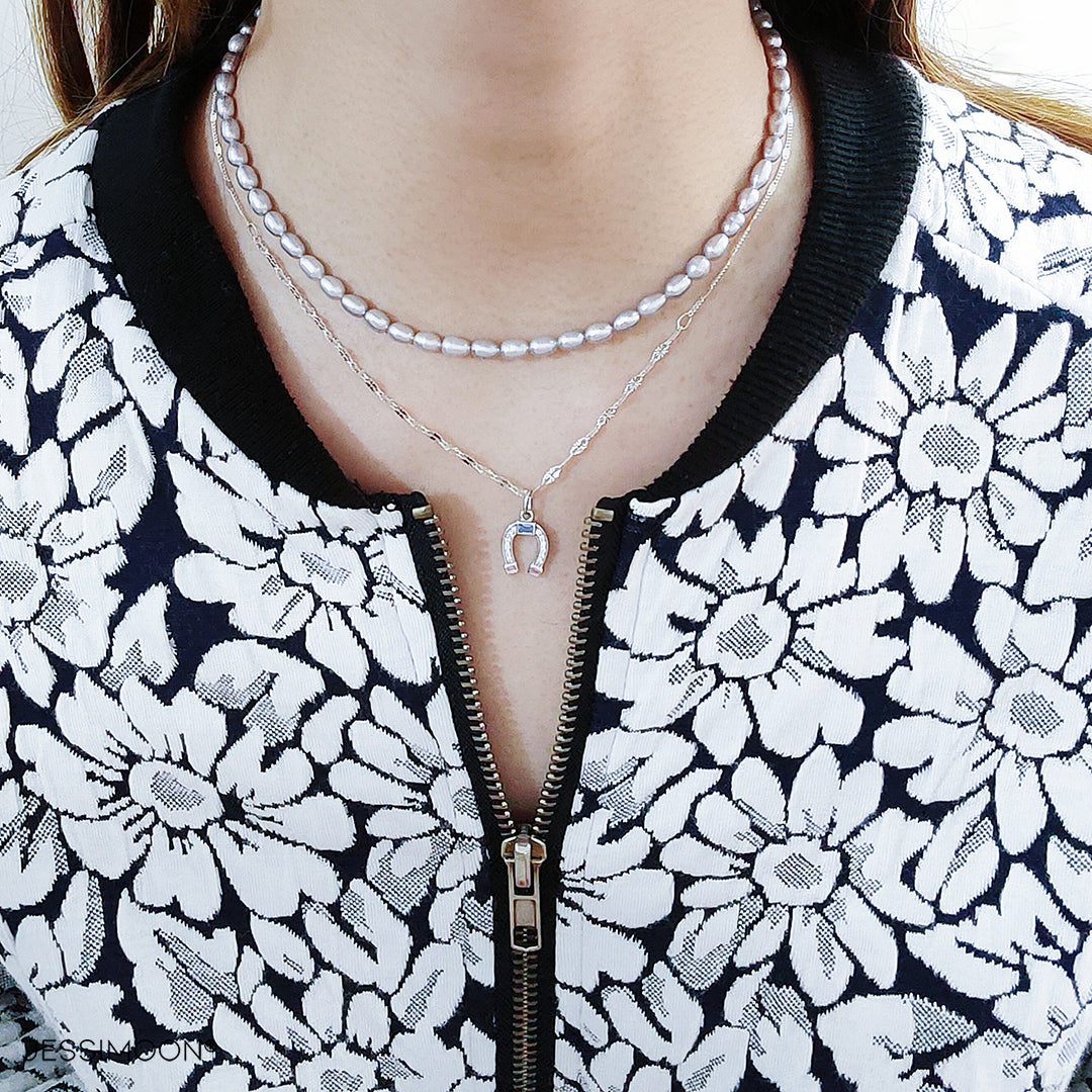 Layered Necklaces + Stacking Bracelet + Earrings