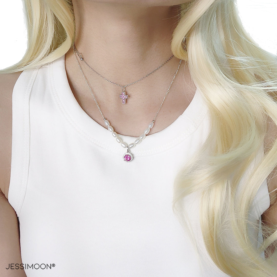 Layered Necklaces + Stacking Bracelet + Earrings