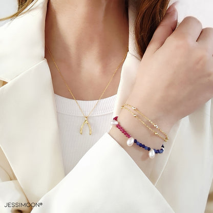 Layered Necklaces + Stacking Bracelet